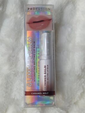 Profusion Cosmetics Glimmer Balm Hydrating Lip Balm — Caramel Melt (nude brown)